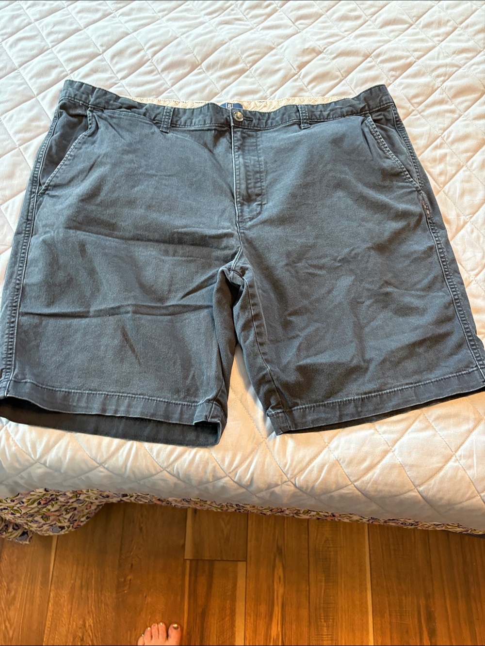 George Men's Flat Front Shorts in Navy